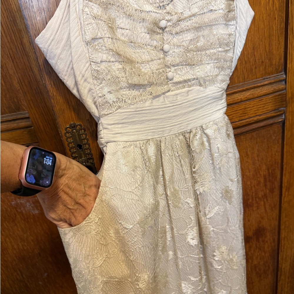 To the Max Beige Lace Midi Dress - Picture 2 of 10
